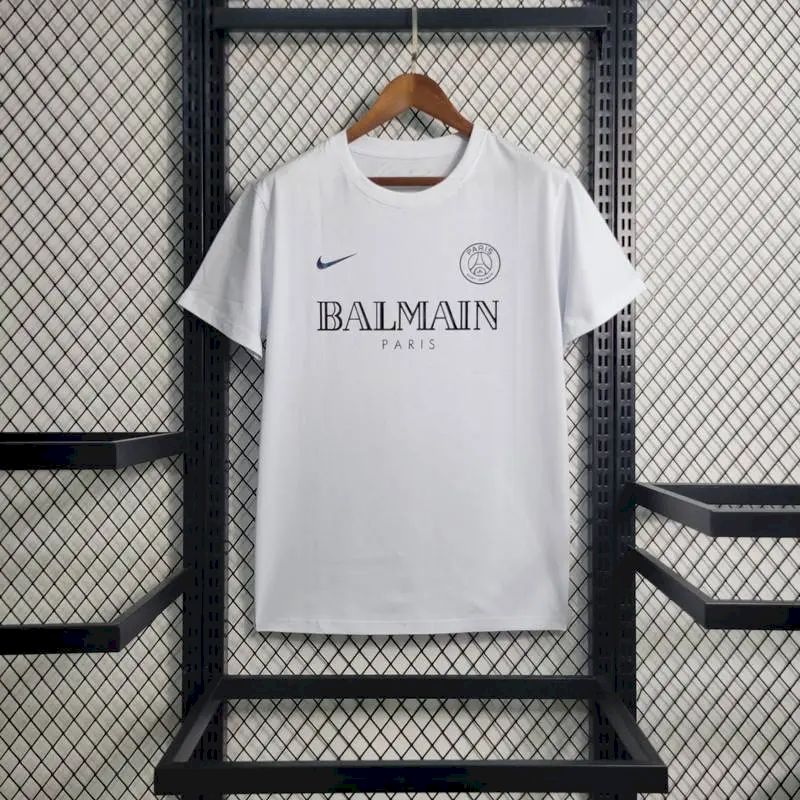 חולצת פריז סן ז׳רמן 2023/24 חימום מהדורת BALMAIN